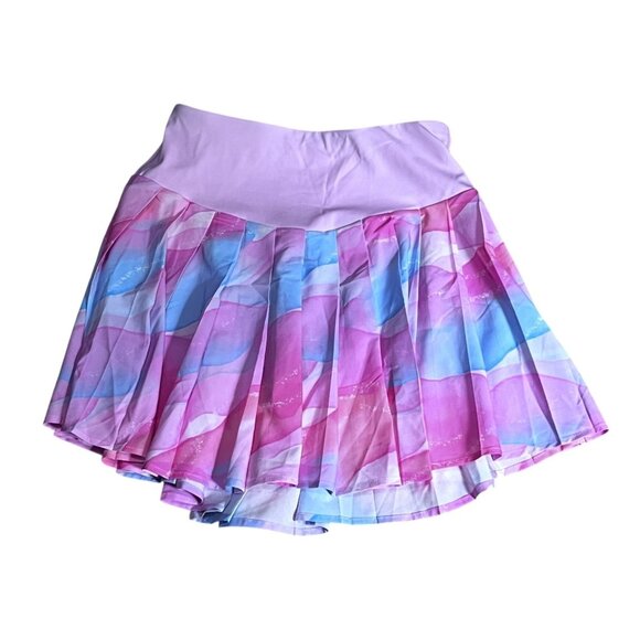 Halara Breezeful Watercolor Quick Dry Pleated Mini Active Casual Skirt sz XS Pin - Picture 5 of 6